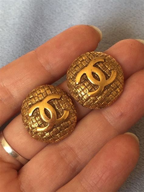 chanel logo earrings price|authentic chanel earrings.